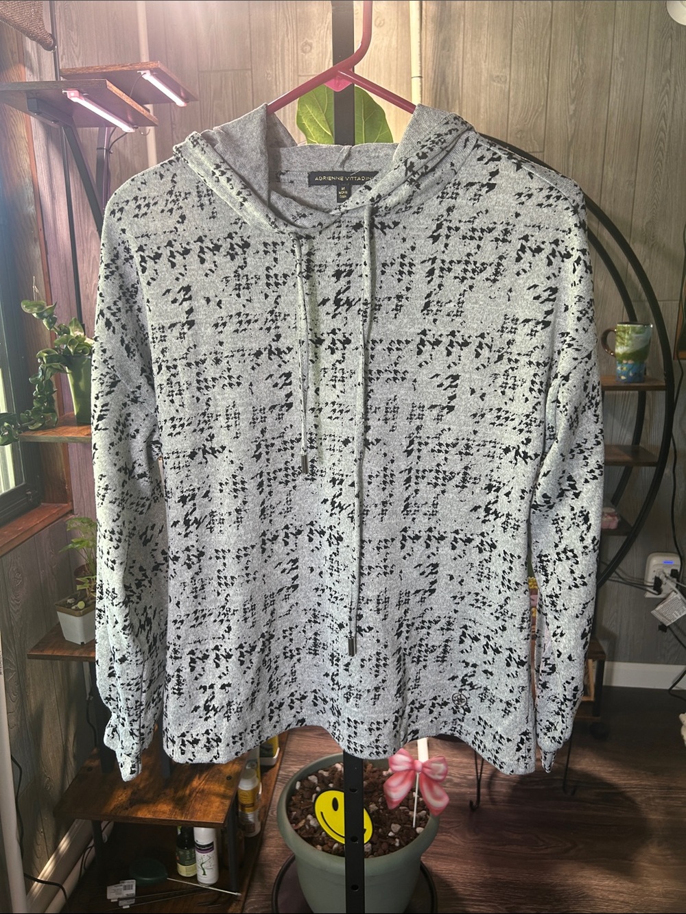 New Adrienne Vittadini Hooded Shirt